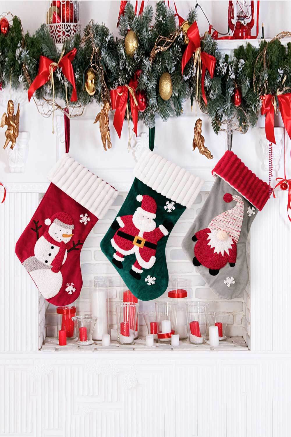 Trendsi Santa/Snowman/Gnome / One Size/3 Pack 3-Pack Christmas Stocking Ornaments 101400996972093 3-Pack Christmas Stocking Ornaments