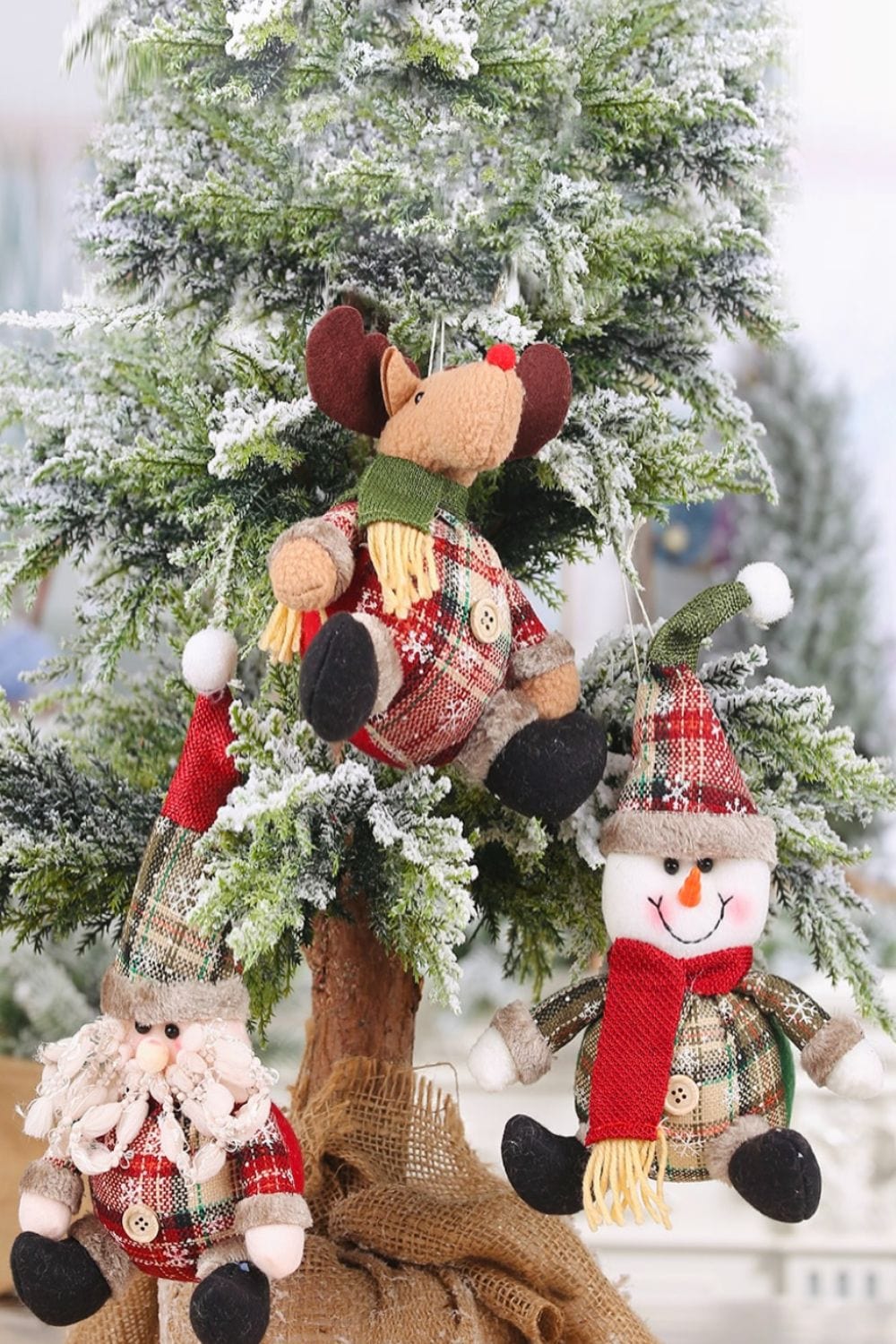 Trendsi Santa/Snowman/Reindeer / One Size/3 Pack 3-Pack Plush Christmas Figure Ornaments 101400749462790 3-Pack Plush Christmas Figure Ornaments