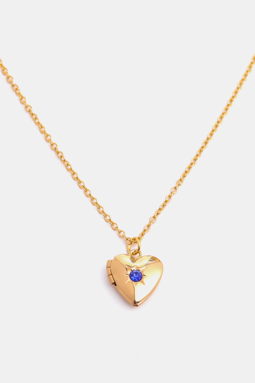 Trendsi September / One Size Zircon Heart Shape 14K Gold-Plated Pendant Necklace 101300894368120 Zircon Heart Shape 14K Gold-Plated Pendant Necklace