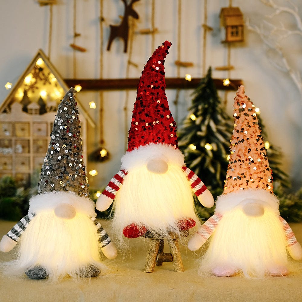 Trendsi Sequin Light-Up Faceless Gnome Sequin Light-Up Faceless Gnome