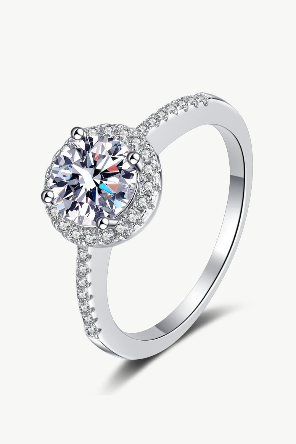 Trendsi Silver / 4 Ready To Flaunt Moissanite Ring 101300935917676 Ready To Flaunt Moissanite Ring