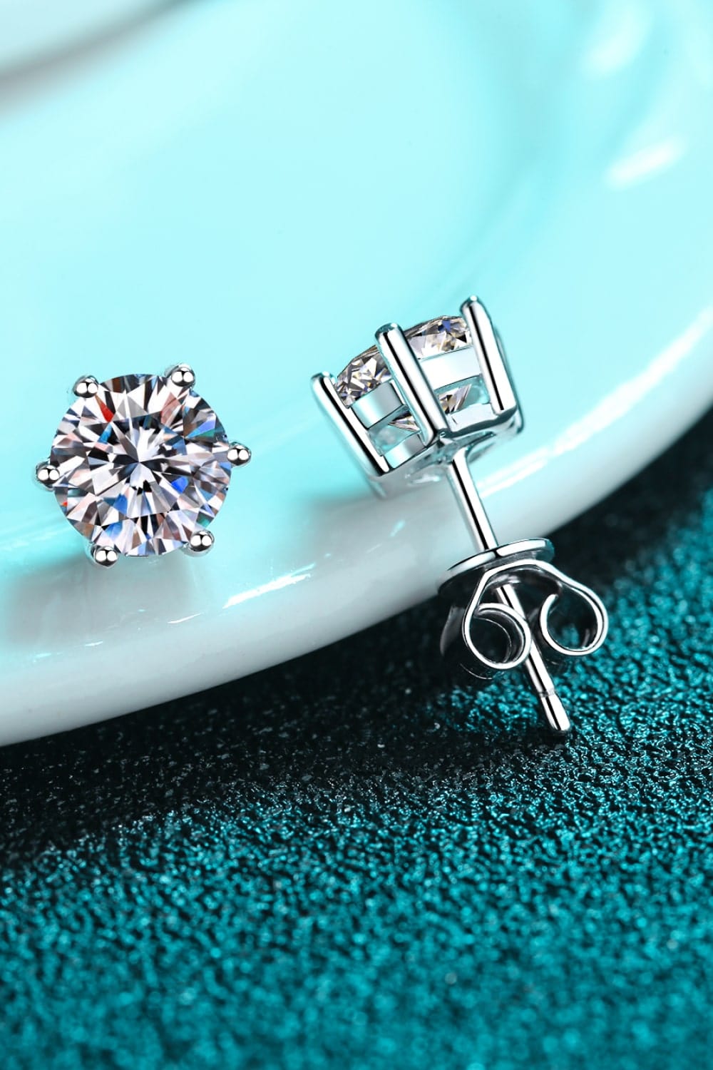 Trendsi Silver / One Size Endless Cheer Moissanite Stud Earrings 101300904649563 Endless Cheer Moissanite Stud Earrings