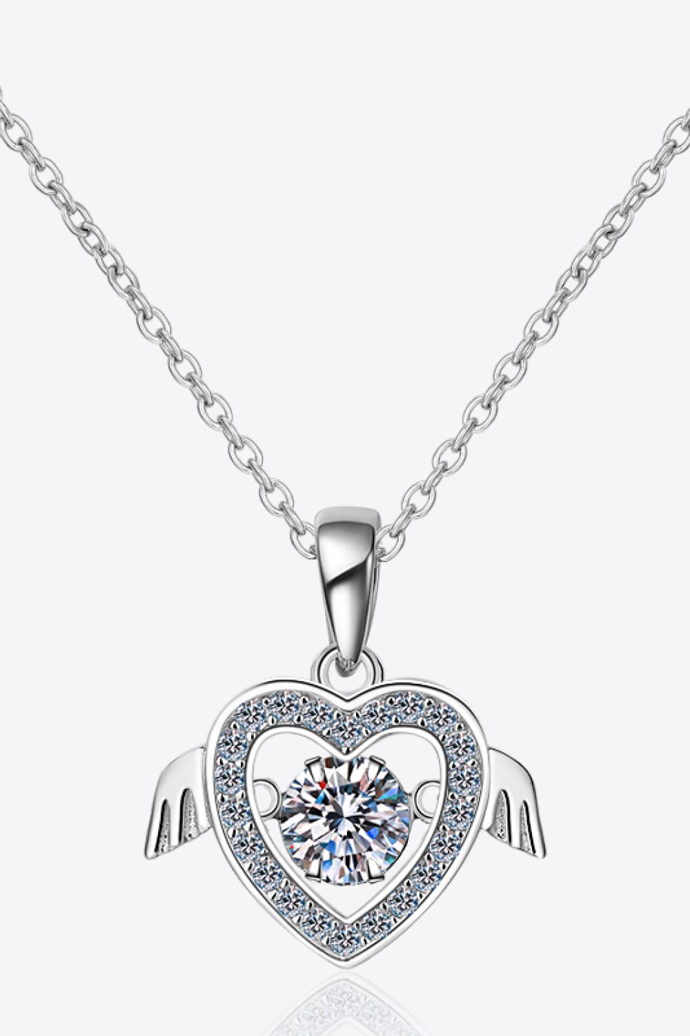 Trendsi Silver / One Size Moissanite 925 Sterling Silver Necklace 101300648599702 Moissanite 925 Sterling Silver Necklace