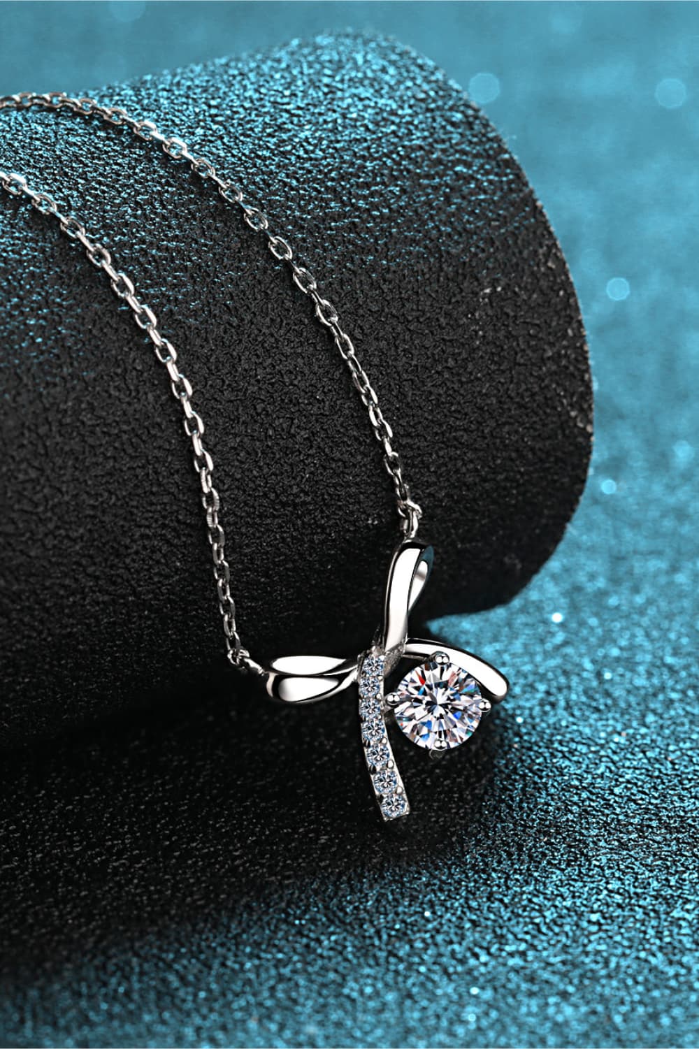 Trendsi Silver / One Size Moissanite 925 Sterling Silver Necklace 101300738025486 Moissanite 925 Sterling Silver Necklace