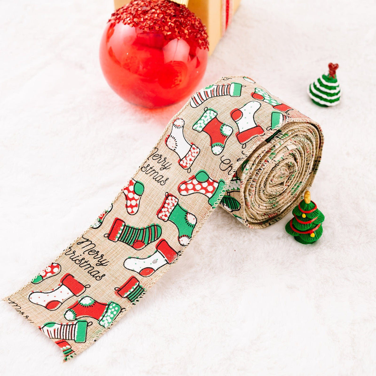 Trendsi Style A / One Size Christmas Polyester Ribbon 101400145936690 Christmas Polyester Ribbon