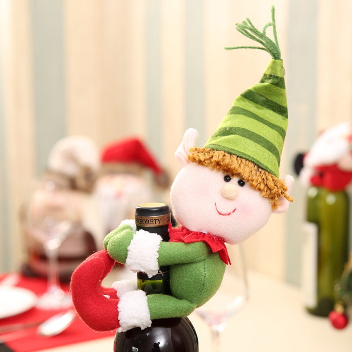 Trendsi Style C / One Size Christmas Doll Wine Bottle Decoration 101400549104710 Christmas Doll Wine Bottle Decoration