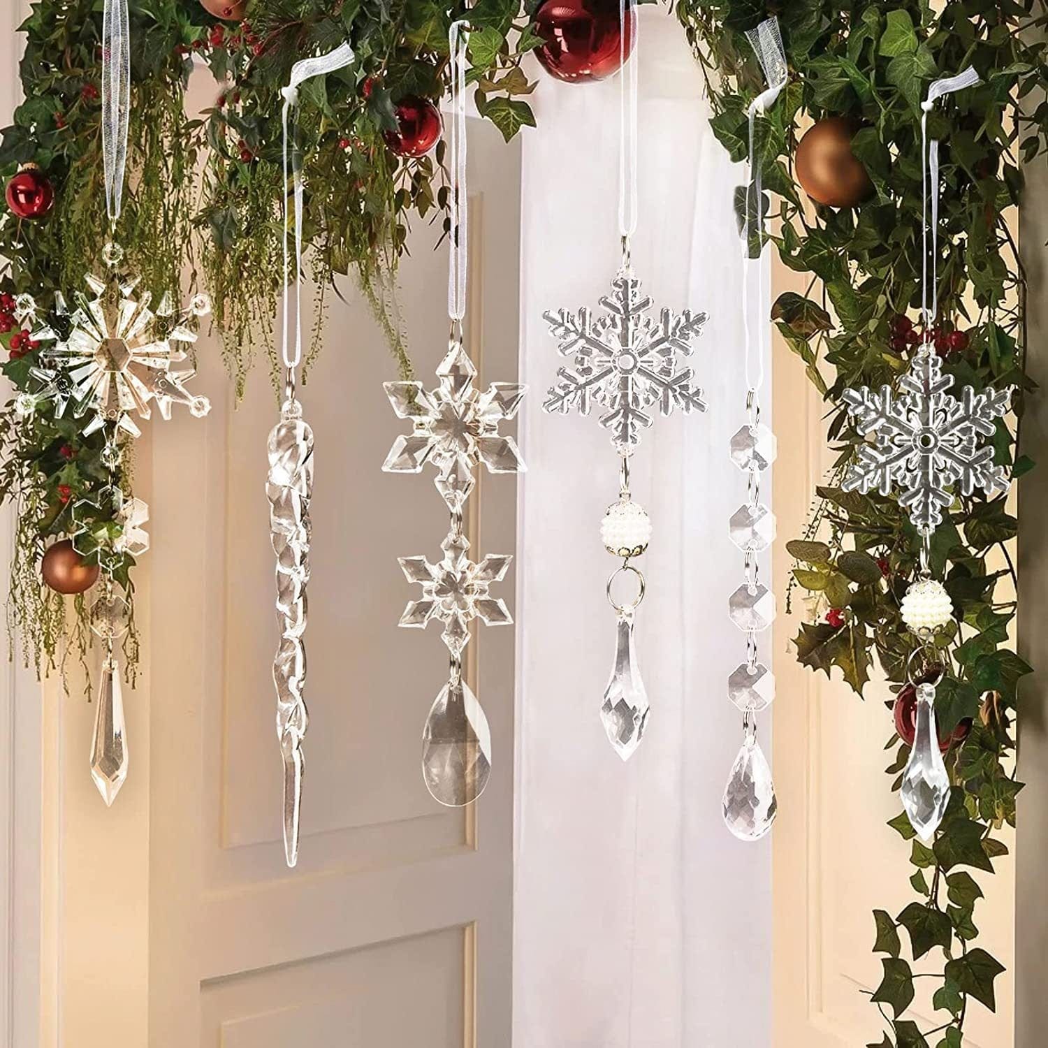 Trendsi Transparent / One Size 10-Piece Acrylic Icicle Ornaments 101400611099540 10-Piece Acrylic Icicle Ornaments