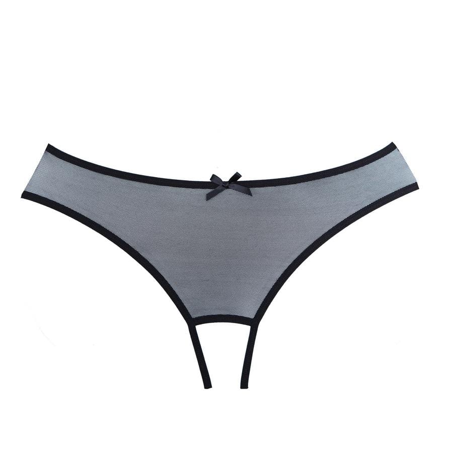 Wild Nite Black Mesh Open Back Thong Lingerie Wild Nite Black Mesh Open Back Thong Lingerie