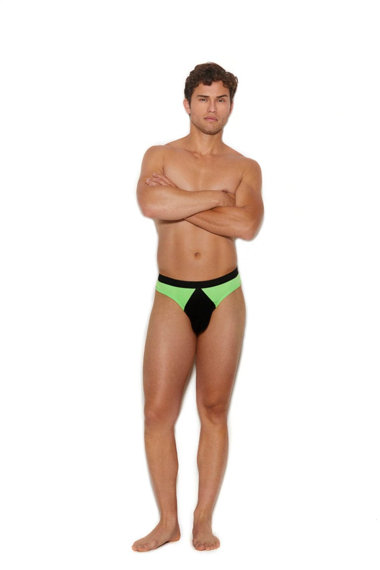 Men's Sexy Green Lycra Thong Brief Underwear Men's Sexy Green Lycra Thong Brief Underwear