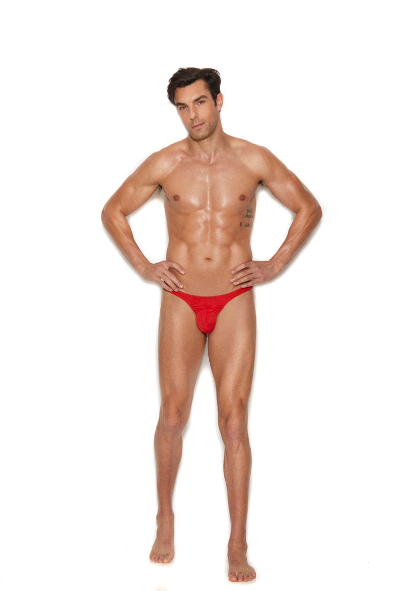 Men's Sexy Red Micro Mini Thong Brief Underwear Men's Sexy Red Micro Mini Thong Brief Underwear