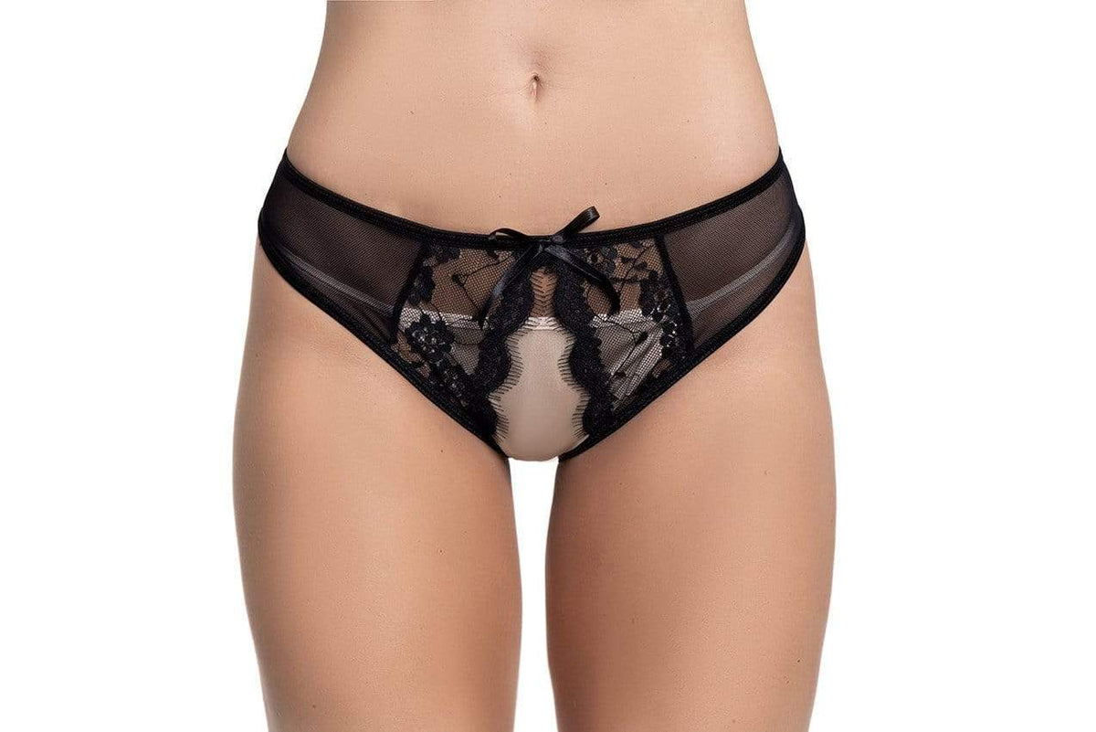 mapale S/M / Black Black Crotchless Lace and Mesh Panty SHC-115-BLK-SM-MA 2021 Black Crotchless Lace and Meash Panty | MAPALE 115 Apparel &amp; Accessories &gt; Clothing &gt; Underwear &amp; Socks &gt; Underwear