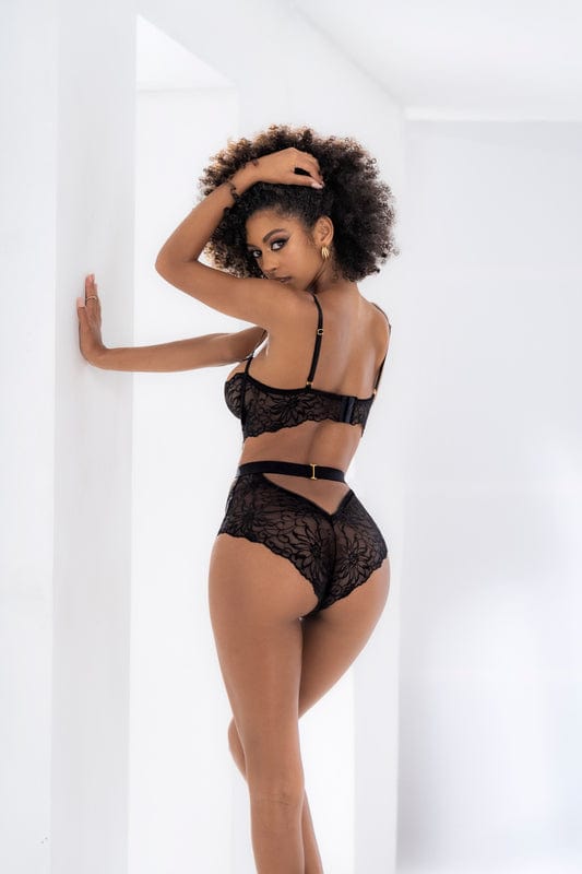 mapale Sexy Black Lace Underwire Cutout Bodysuit Lingerie 2023 Sexy Black Floral Lace Bodysuit Lingerie MAPALE 8769 Apparel &amp; Accessories &gt; Clothing &gt; Underwear &amp; Socks &gt; Underwear