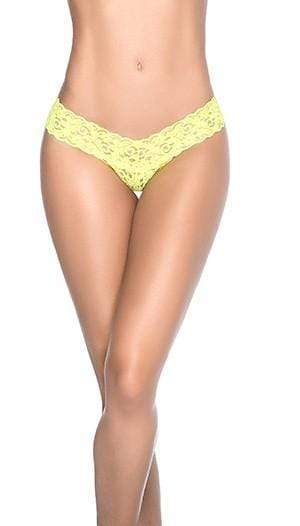 mapale Yellow / Small Lace Thong Panties (Many Colors Available) ESP-94-YELLOW-S Apparel &amp; Accessories &gt; Clothing &gt; Underwear &amp; Socks &gt; Underwear