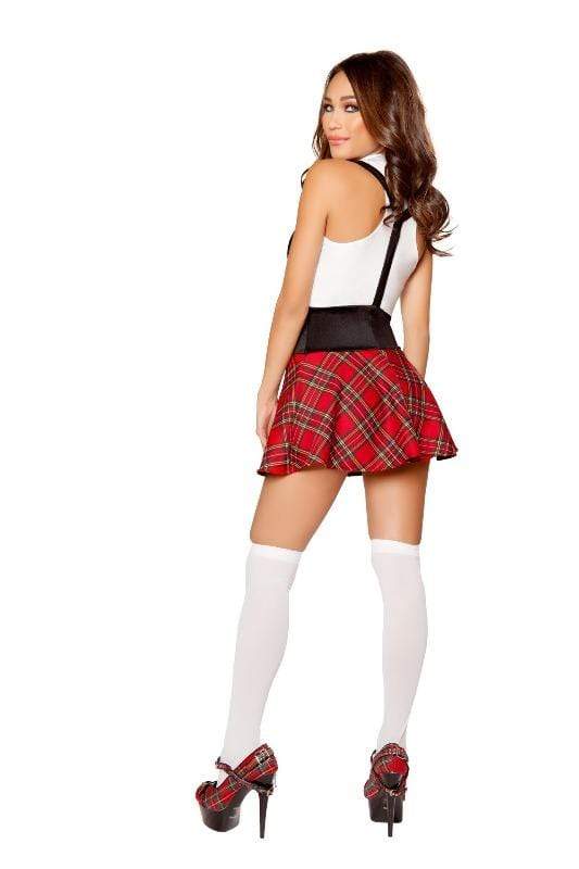 Roma Sexy School Girl Tease Costume Teasing School Girl Costume Roma 10097 Red Plaid Skirt | SHOP NOW Apparel &amp; Accessories &gt; Clothing &gt; One Pieces &gt; Jumpsuits &amp; Rompers