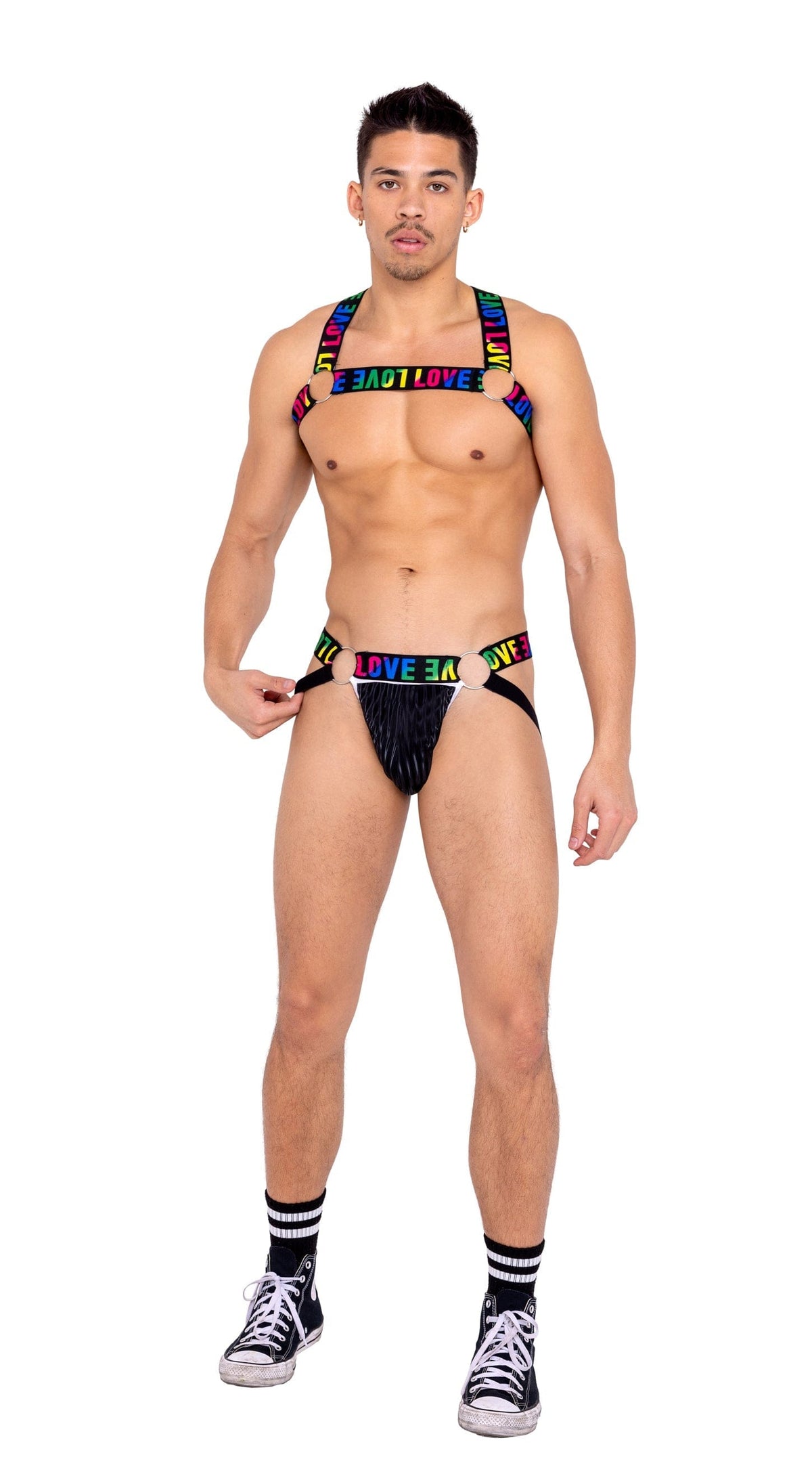 Roma Black .Men’s Pride Chain &amp; Ring Detail Harness 2022 Men’s Pride Chain &amp; Ring Detail Harness Top Ravewear Apparel &amp; Accessories &gt; Clothing &gt; Shirts &amp; Tops