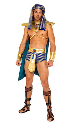 Sexy 5pc Mens King Pharaoh of Egypt Halloween Cosplay Costume