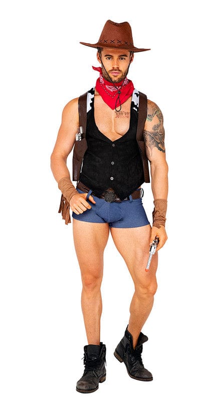 Roma Sexy 7pc Showdown Cowboy Halloween Cosplay Costume 2022 Sexy Olympian God Halloween Cosplay Costume Apparel &amp; Accessories &gt; Clothing &gt; Shirts &amp; Tops