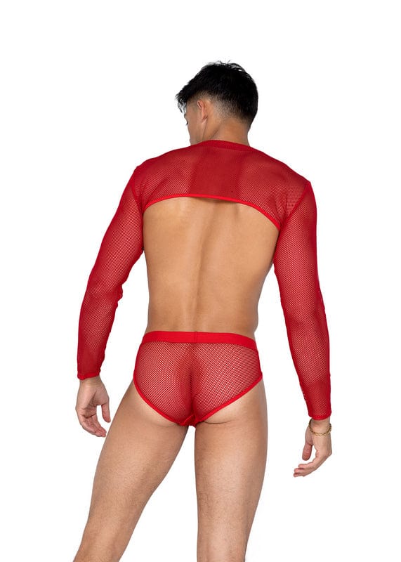 Roma Sexy Black Men’s X-Posed Mesh Crop Top (Red Also Available) 2022 Sexy Black Red Mens X-Posed Mesh Crop Top Lingerie Apparel &amp; Accessories &gt; Clothing &gt; Shirts &amp; Tops