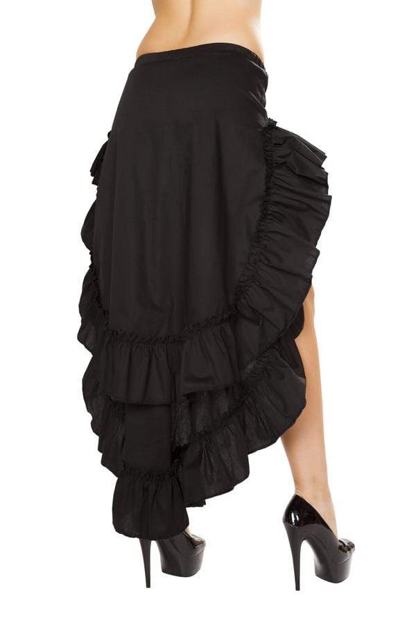 Roma Small / Black Black Tiered Ruffle Skirt SHC-4772-BLACK-S-R Tiered Ruffle Skirt Festival Dance Rave Roma 4772 Apparel & Accessories > Clothing > Skirts