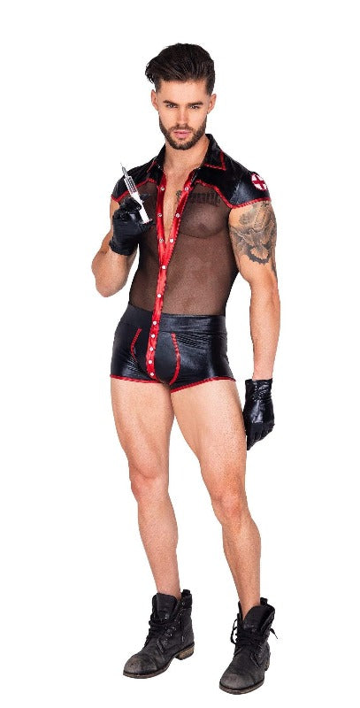 Roma 1pc Pandemic Hunk Halloween Cosplay Costume 2021 Men's Pandemic Hunk Halloween Cosplay Roma Costume 5060 Apparel & Accessories > Costumes & Accessories