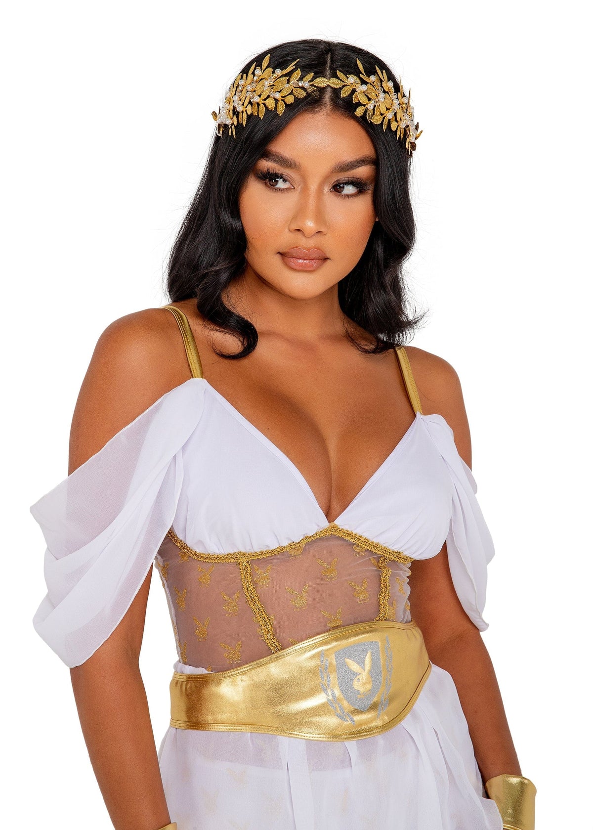 Roma 3pc Playboy Goddess Halloween Cosplay Costume 2021 Women&#39;s Angel Goddess Halloween Roma Cosplay Costume 4967 Apparel &amp; Accessories &gt; Costumes &amp; Accessories