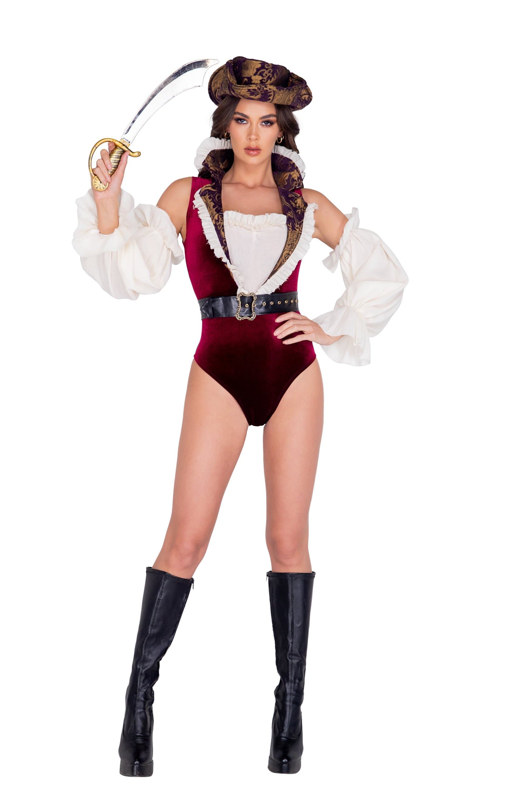 Roma 5pc Sultry Pirate Halloween Cosplay Costume 2021 Women's Sultry Pirate Halloween Roma Cosplay Costume 5032 Apparel & Accessories > Costumes & Accessories