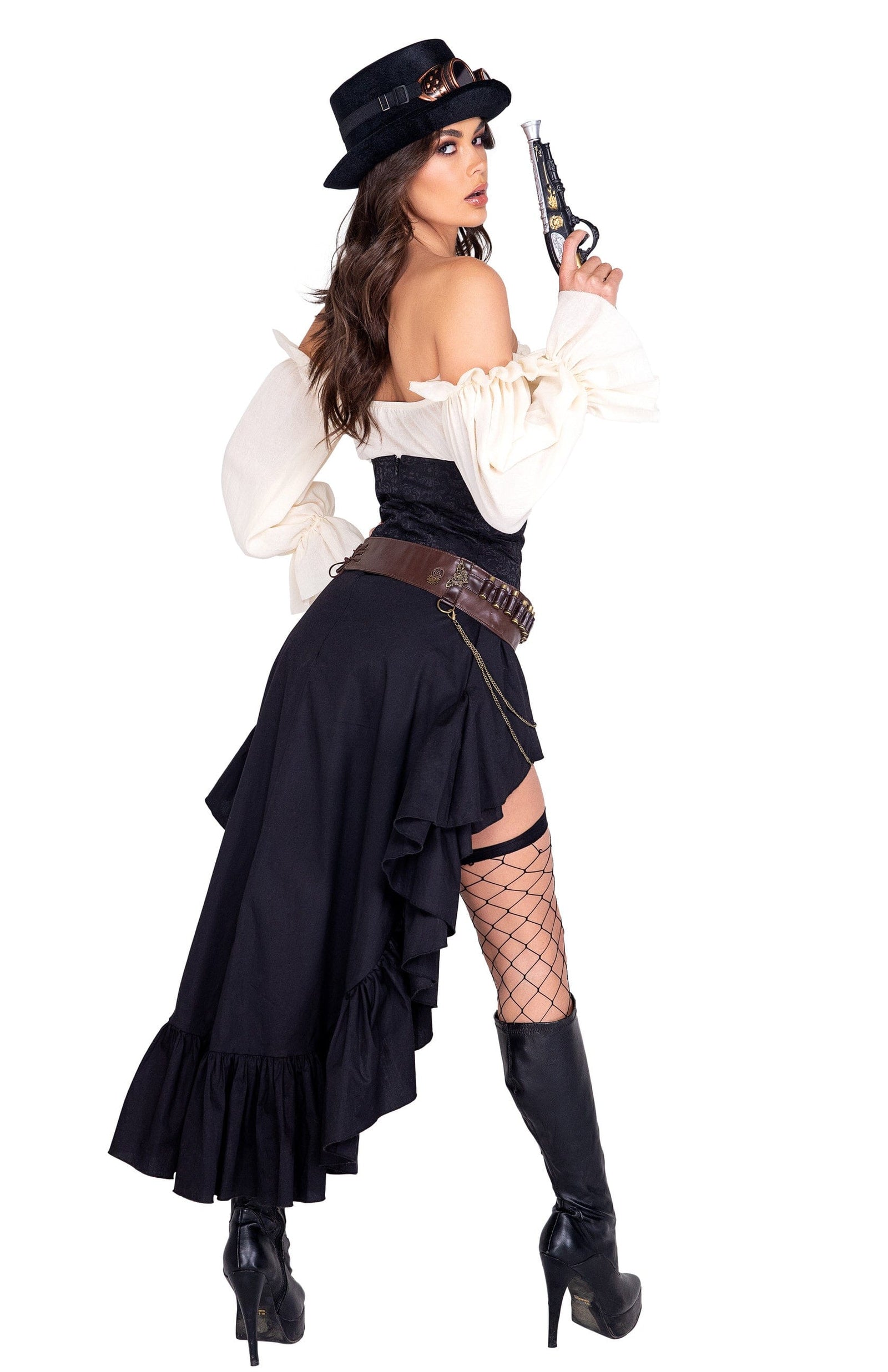 Roma 6 pc. Steampunk Suductress Halloween Cosplay Costume 2021 2pc Playboy Vampire  Halloween Cosplay Roma Costume PB115 Apparel & Accessories > Costumes & Accessories