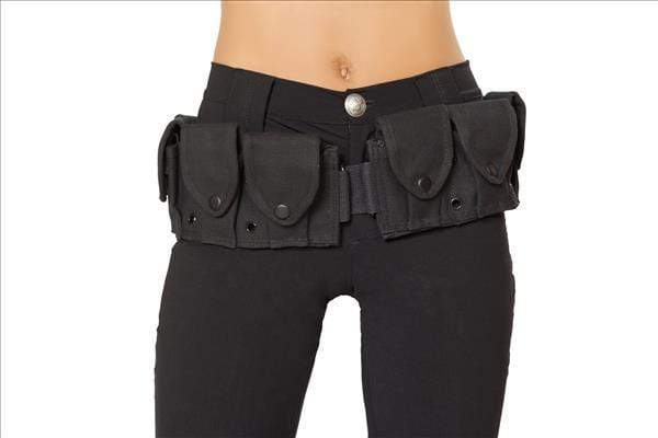 Roma ONE SIZE BLACK COSTUME BELT WITH POUCHES SHC-4502-R Apparel & Accessories > Costumes & Accessories > Costumes
