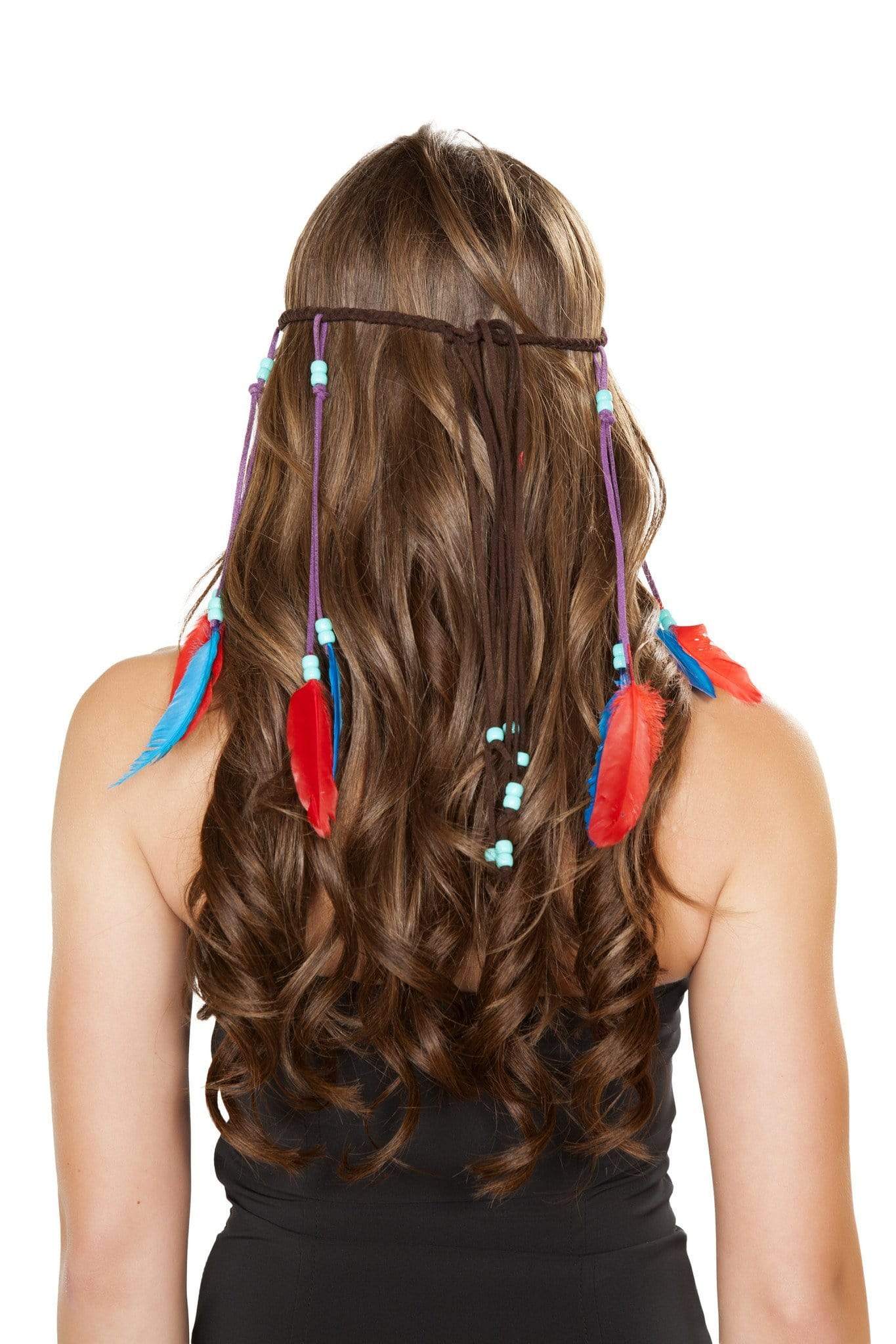 Roma One Size / Brown Brown Indian Headband SHC-H4726-OS-R Apparel & Accessories > Costumes & Accessories > Costumes