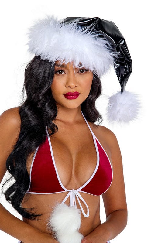 Roma One Size / Red/White Sexy Red w/ Faux Fur Santa Hat (Available in Black) C120-AS-O/S Apparel &amp; Accessories &gt; Costumes &amp; Accessories &gt; Costumes