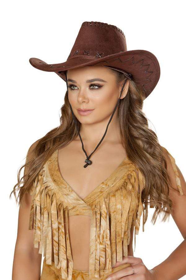 Roma OS / Brown Pinup Sheriff Hat SHC-H4361-OS-R Apparel &amp; Accessories &gt; Costumes &amp; Accessories &gt; Costumes