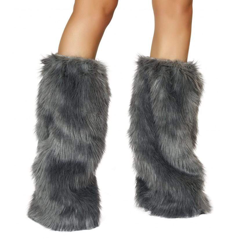 Roma OS / Grey Fur Leg Warmer SHC-C121-OS-GRY-R Apparel &amp; Accessories &gt; Costumes &amp; Accessories &gt; Costumes