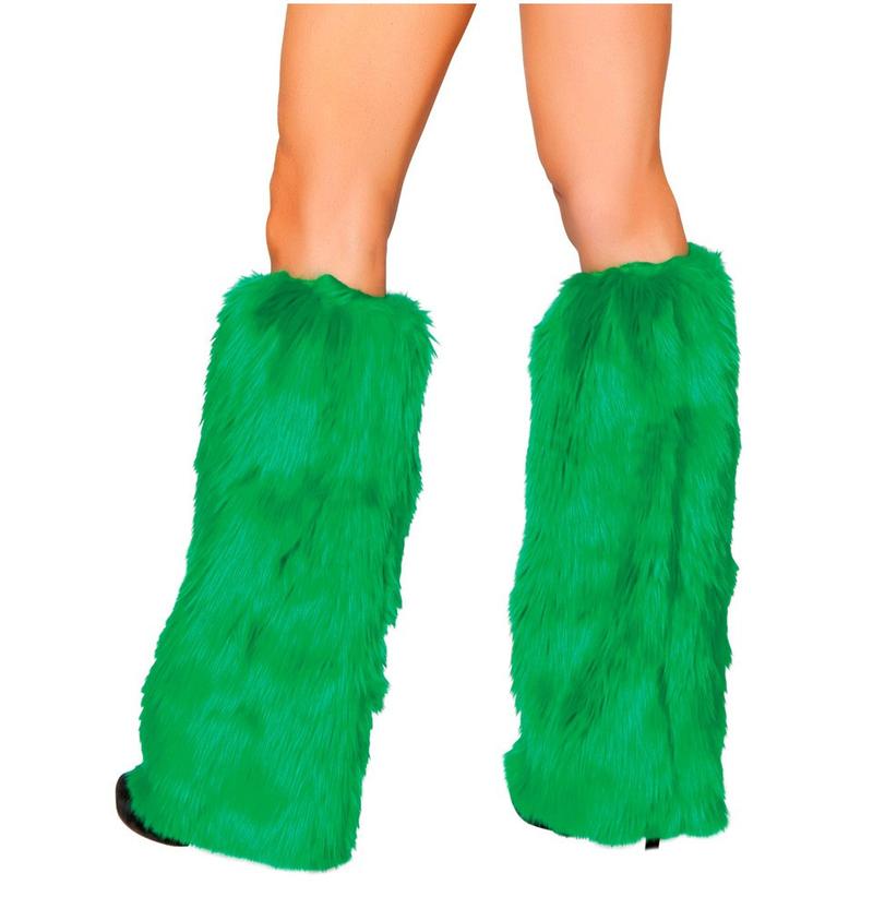 Roma OS / Hunter Green Fur Leg Warmer SHC-C121-OS-H.GREEN-R Apparel &amp; Accessories &gt; Costumes &amp; Accessories &gt; Costumes