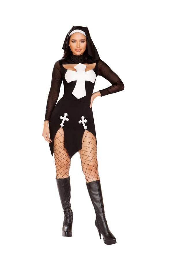 Roma S/M / Black Two Piece Loving Nun SHC-4916-S/M-R Apparel & Accessories > Costumes & Accessories > Costumes