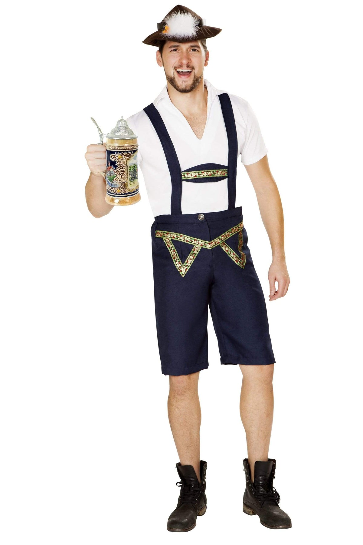 Roma Small / Blue 3pc Oktoberfest Beer Bud SHC-4885-S-R Apparel &amp; Accessories &gt; Costumes &amp; Accessories &gt; Costumes