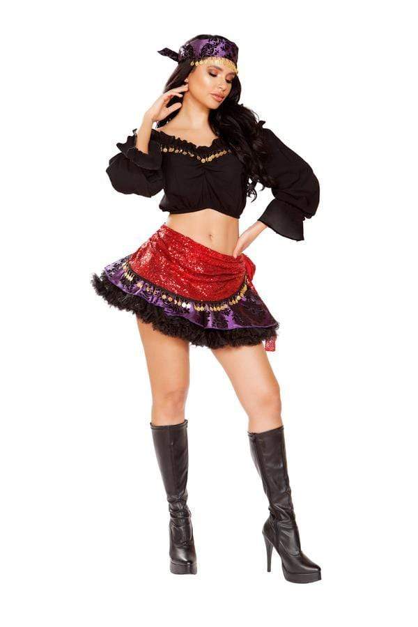 Roma Small / Multi Four Piece Traveling Gypsy SHC-4933-S-R Apparel &amp; Accessories &gt; Costumes &amp; Accessories &gt; Costumes