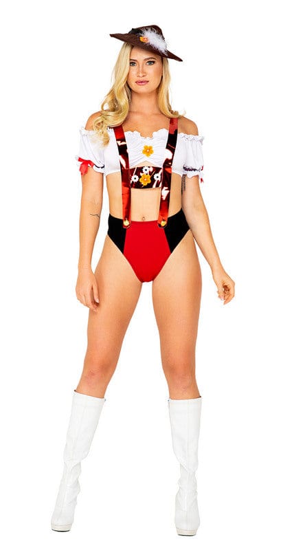 Roma Sexy 3pc Fetching Frauline Halloween Cosplay Costume 2022 Sexy 80&#39;s Sporty Yuppie Halloween Cosplay Costume Apparel &amp; Accessories &gt; Costumes &amp; Accessories