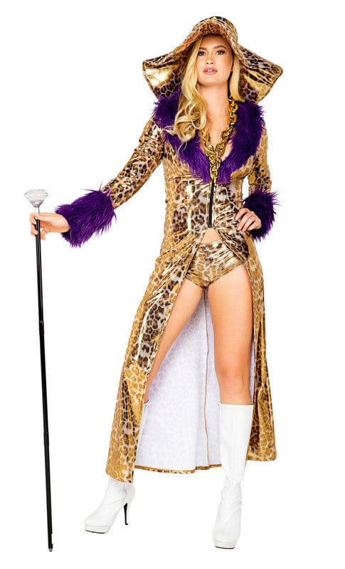 Roma Sexy 3pc Sweet Mama Pimp Halloween Cosplay Costume 2021 Women&#39;s Made of Money Pimp Halloween Roma Cosplay Costume 5037 Apparel &amp; Accessories &gt; Costumes &amp; Accessories