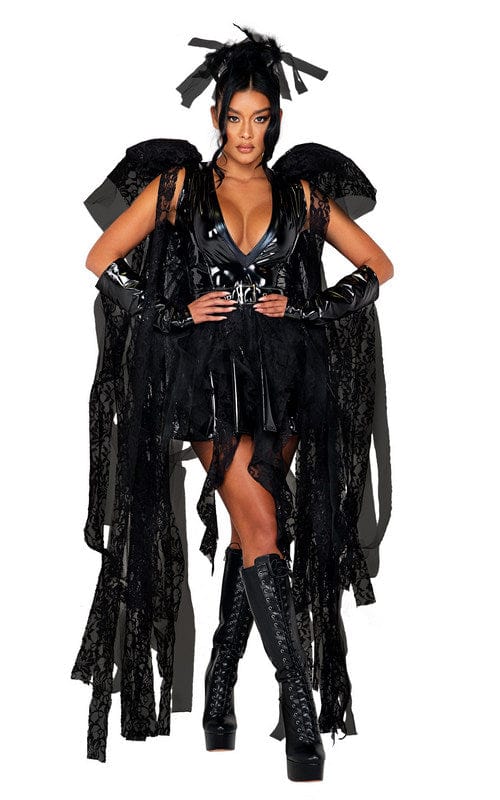 Roma Sexy 4pc Angel of Darkness Halloween Cosplay Costume 2022 Sexy Heaven Kiss Angel Halloween Cosplay Costume Apparel &amp; Accessories &gt; Costumes &amp; Accessories